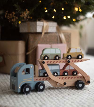 Noël jouet camion en bois